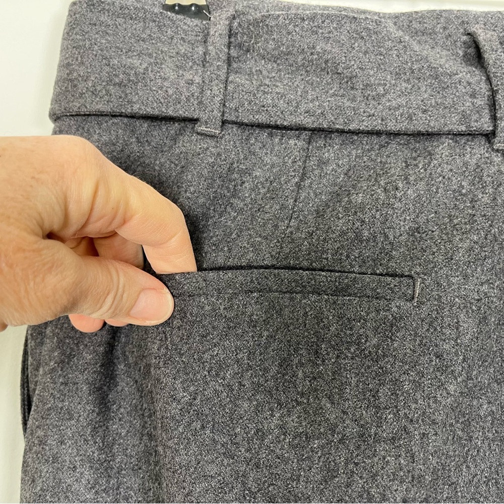 Wilfred Gia Pant Heather Dark‎ Grey Wool Cashmere High-Waisted Tie Waist Size 2 - Picture 10 of 16